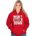 thumbnail image 3 of Won't Back Down Athletic Workout Zip Up Hoodie Men's Women's Brisco Brands L, 3 of 6