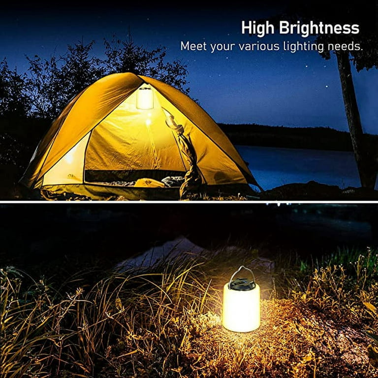 Lepro LED Camping Lantern, Camping Accessories, 3 Lighting Modes, Hanging Tent  Light Bulbs with Clip Hook for Camping, Hiking, Hurricane, Storms, Outages,  Collapsible, Batteries Included, 4 Packs