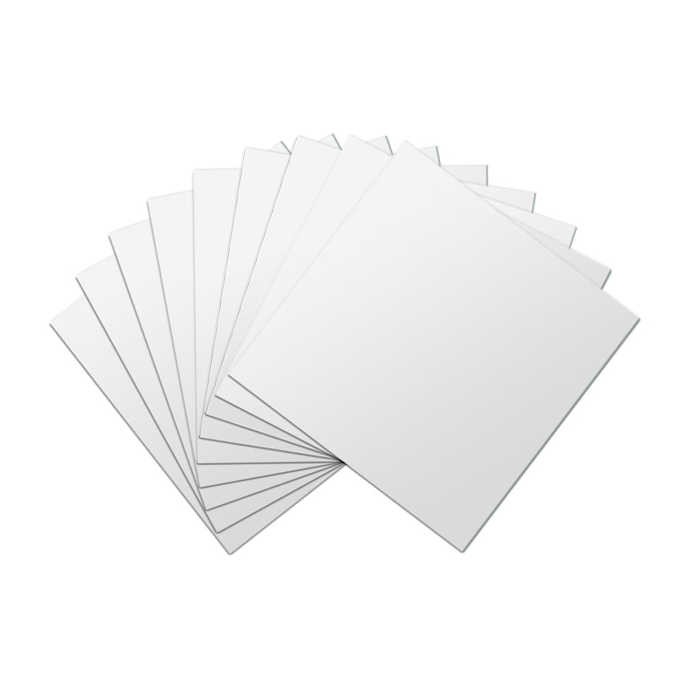 WALFRONT 25Pcs Self-adhesive DIY 3D Square Mirror Wall Stickers Decor for Home Bedroom 15x15cm /5.9''x5.9''