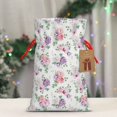 thumbnail image 5 of Rocae Rose Flower B for Christmas Drawstring Linen Gift Bag with Drawstrings Treat Bag Goody Present Bags for Christmas Party Favor-Medium, 5 of 9
