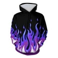 thumbnail image 2 of Unisex Novelty Hoodies for Women and Men 3D Flames Printed Graphics Pullover Sweatshirts with Pockets Halloween, 2 of 10