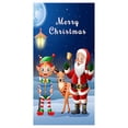 thumbnail image 1 of Huanglei Christmas Door Decoration Door Cover Hanging Cloth Holiday Party Layout Scene Background Cloth, 1 of 4