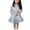 Blue-06, variant on Avrntaa Girls Spring Long Sleeve Shirt Dress Button Down Ruffle Hem Dress Casual Solid Outfits 1-10 Years