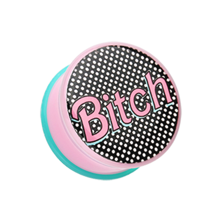 

Retro Bitch Single Flared Ear Gauge Plug
