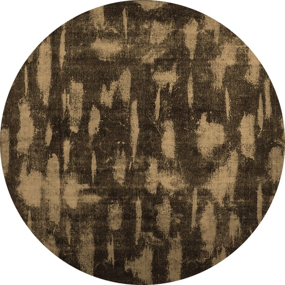 Ahgly Company Indoor Round Persian Brown Bohemian Area Rugs, 5' Round