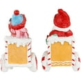 thumbnail image 5 of Set of 2 Santa and Snowman on Gingerbread Trains Christmas Figures - 6.75", 5 of 7