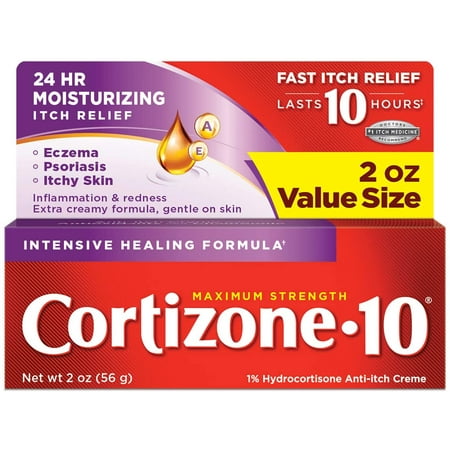 Cortizone 10 Maximum Strength Intensive Healing Anti-Itch Cream, 2 oz (6 Pack)