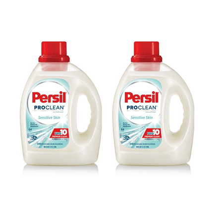 (2 pack) Persil ProClean Liquid Laundry Detergent, Sensitive Skin, 100 Fluid Ounces, 64