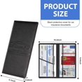 thumbnail image 2 of shiyou-1 PC Car Insurance Documents Protector, 10.2 " x 9.4 " Carbon Fiber PU Leather Business Card ID Card Storage Card Holder, Multi-function Portable Accessory, Suitable for Most Cars (Black), 2 of 4