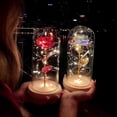 thumbnail image 3 of Glass Rose Galaxy Rose Enchanted Rose Light Up Rose Glass Rose Flower Gift Glass Roses Mom Forever Rose, 3 of 5