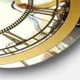 thumbnail image 2 of Designart 'Gold Glam Squares VI' Glam wall clock, 2 of 3