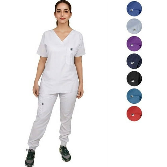 Uniforme Medico Pijama Quirurjica Mujer Jumper Conjunto XS Color Blanco
