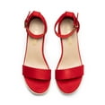 thumbnail image 5 of BURUDANI Wedge Sandals for Women, Platform Open Toe Espadrilles Ankle Strap Ladies 3.66 Inch Heel Wedges - Cute Fashion Comfy Buckle Beach Vocation Dressy Summer Shoes, 5 of 6