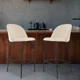 thumbnail image 3 of Silla Alta Tapizada para Barra de Cocina - Asiento Suave de Tela y Patas de Acero - Banco Desayunador Elegante para Uso Interior y Decoración del Hogar (Beige), 3 of 9