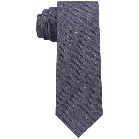 DKNY Cravate Mince Auto-Nouée Texturée pour Homme, Bleu, Taille Unique