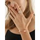thumbnail image 1 of 1 pieza de anillos de puño de circonita cúbica, anillos abiertos dorados, accesorio de joyería apilable, 1 of 3