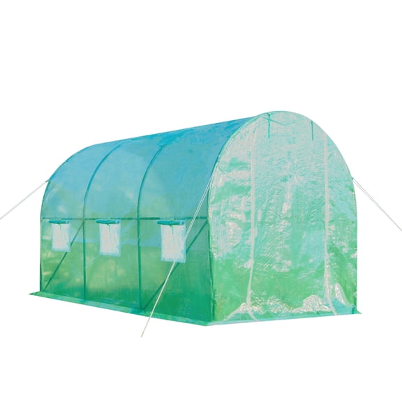 Greenhouse Walk-in Green Garden Hot House Outdoor Large Portable Arch Gardening Plant Shed 10'x7'x7'