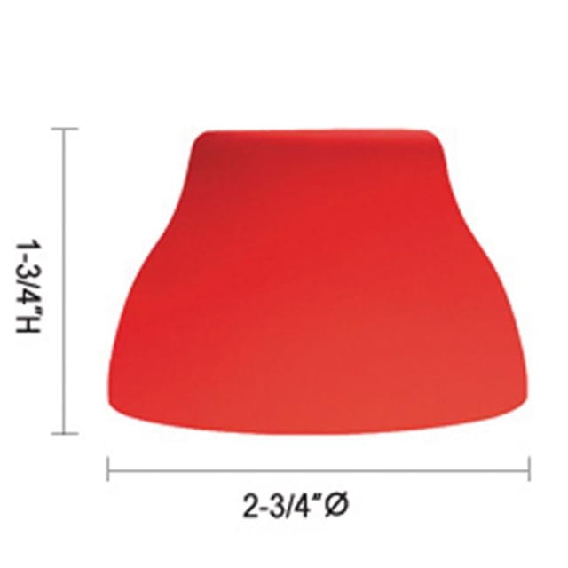Jesco Lighting QASA103RD Step Cone & Metal Glass Shade For Fixtures QAS121 & QAS122, Red