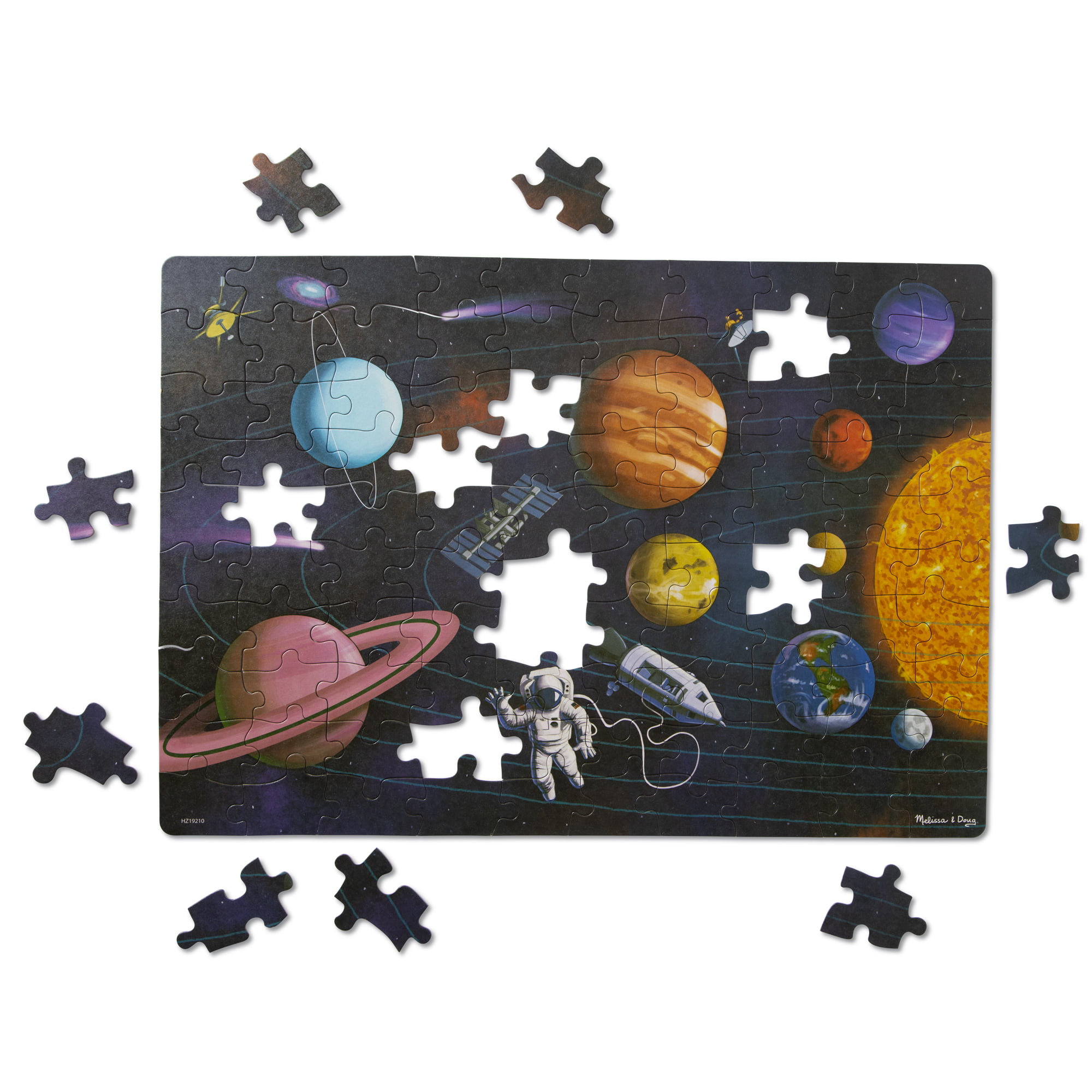Solar System Floor Puzzle 48 Pieces Melissa & Doug Planet Moon Sun Toy Game 