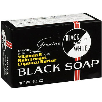 Genuine Black and White Black Soap, 6.1 oz each