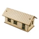 thumbnail image 3 of Casa de madera en miniatura, escala 1:60. Accesorio para modelismo 3D. Modelo de construcción hecho a mano. Estilo E, 3 of 9