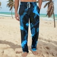 thumbnail image 2 of Difdany Men's Knit Plaid Printed Casual Pants Soft Lounge Bottoms with Pockets PJ Pants for Men, 2 of 7