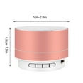 thumbnail image 3 of Fall Saving Liweisiy Metal Bluetooth Audio Phone Computer Mini Speaker Led Memory Card Luminous Mini Audio Rose Gold One Size, 3 of 3