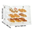 thumbnail image 4 of KFFKFF 3-Tier Acrylic Bakery Display Case Countertop Donut Pastry Case Rear Door, 4 of 9