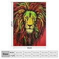 thumbnail image 4 of COMIO Jamaican Rasta Flag Rastafarian Reggae Lion Blanket Throw Bed Blankets Cozy Lightweight Soft Bedding for Sofa and Bed Office Travel, 4 of 6