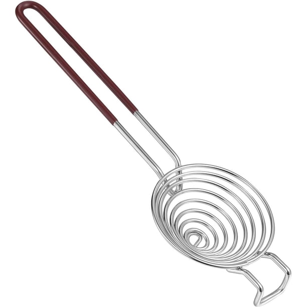 Separador de huevos sin esfuerzo, filtro tamizador de acero inoxidable de grado alimenticio para yema de clara de huevo, herramienta de cocina esencial para hornear, mango largo para un uso fácil,