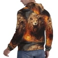 thumbnail image 6 of Daiia Cool Fire Lion for Men's Fashion Hoodies & Sweatshirts with Kangaroo Pocket Hooded Sweatshirt Breathable & Moisture Wicking-XX-Large, 6 of 7