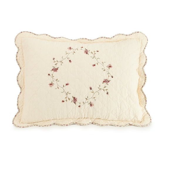 Better Homes & Gardens Burgundy Hannalore 2-Piece Pillow Sham, Standard (2 Count)
