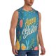thumbnail image 2 of Fotbe Happy Easter Men's Camiseta sin Mangas Estampada para Hombres, Playera Casual para Gimnasio, Entrenamiento, Playa-X-Large, 2 of 7