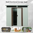 thumbnail image 6 of CarButler 6x5ft Metal Outdoor Storage Shed with Transparent Plate and Lockable Sliding Doors for Garden Backyard Patio White, 6 of 7