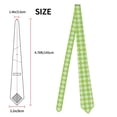 thumbnail image 5 of XMXY Green Leaf Lattice Pattern Mens Necktie Ties , Abstract Grid Formal Bussiness Wedding Party Printed Tie, 5 of 9