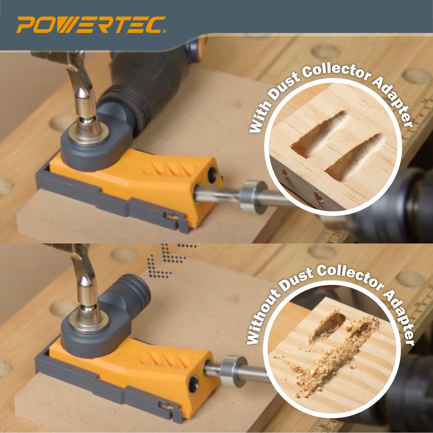 POWERTEC Pocket Hole Jig Kit, 1 Set, 71845