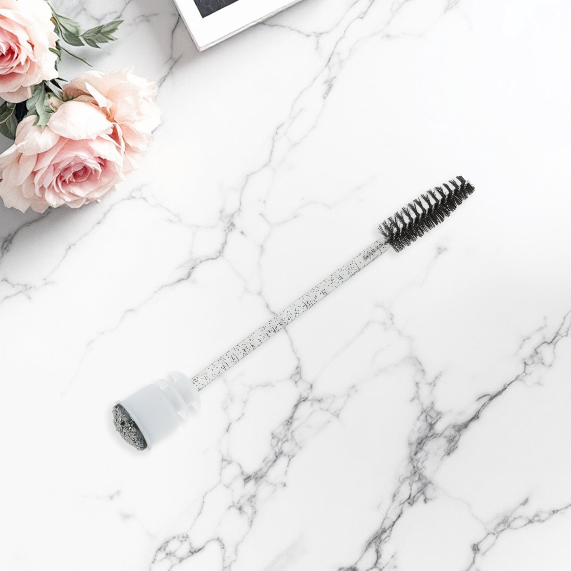 Unique Bargains 1 Pc Soft Reusable Eyelash Brush for Vacation in Tube Gray