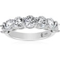 thumbnail image 1 of Collection Platinum or Gold Plated Sterling Silver 7-Stone Ring made with Infinite Elements Zirconia, 1 of 6
