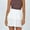 White, variant on Idoravan Women's Basic Versatile Skirt Womens Fashion Solid Color Dress High Waist Cute Elastic Band Ruffle Double Layer Cupcake Skirt