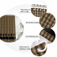 thumbnail image 6 of Brown Black Plaid Waterproof Fabric Shower Curtain,Vintage Rustic Star Buffalo Check Waterproof Fabric Shower Curtain for Bathroom Curtains Bathtubs Hotel Shower Curtains with 12 Hooks Stall 48x72in, 6 of 8