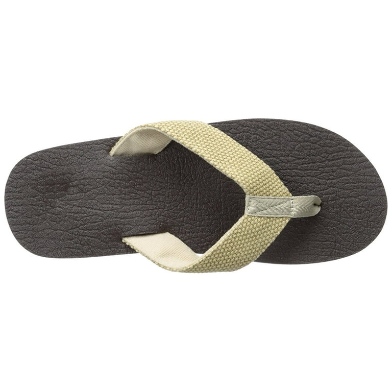 Sanuk Men s Yogi 4 Flip Flop Natural Weave Size 12.0 Walmart