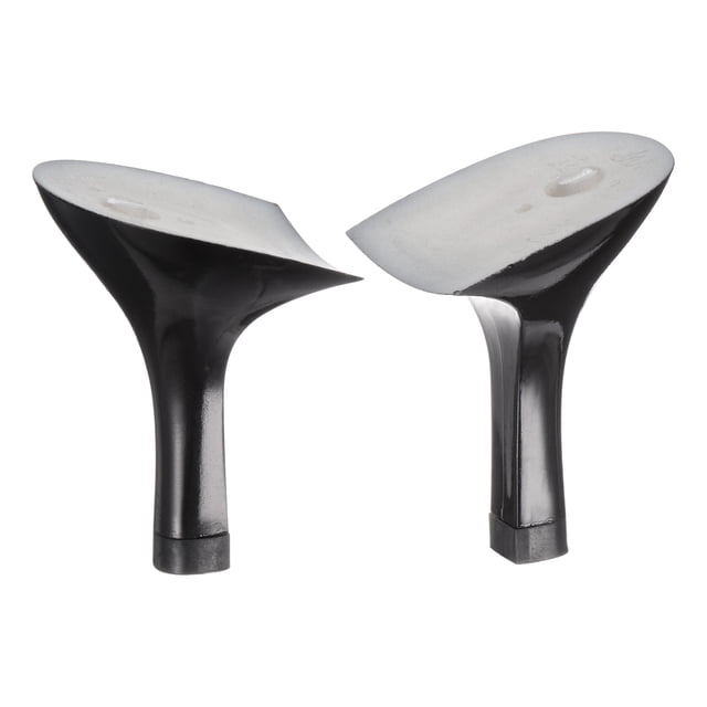 Uxcell 1pair Heel Repair Replacement 1.81"x2.76" High Stiletto Heel DIY for Women Shoe, Black