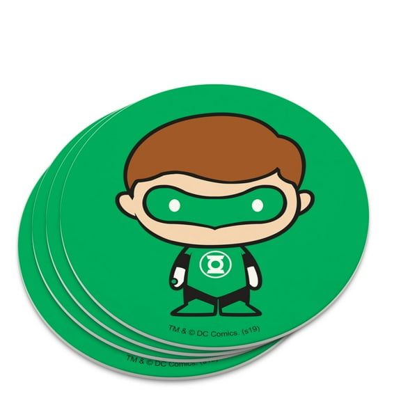 Green Lantern Cute Chibi Character Novelty Coaster Set
