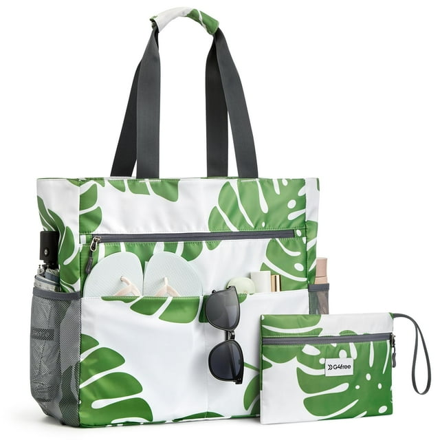 Bolsa de Playa G4Free Impermeable, a Prueba de Arena, Gran Capacidad, Verde