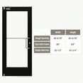 thumbnail image 5 of 36" x 84" Left Hand/Outswing Anodized Aluminum Silver Prehung Commercial Door, 5 of 9