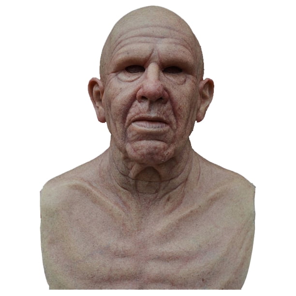Máscara Halloween Cara Completa Látex Viejo Creepys Novedad Accesorios Disfraz Complicados