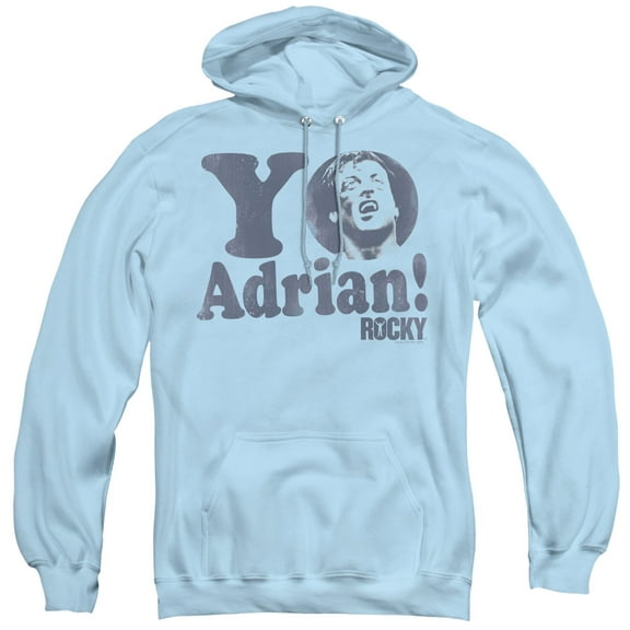 Rocky Yo Adrian Adult Pullover Hoodie Sweatshirt Light Blue