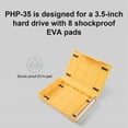 thumbnail image 6 of Hard Drives Case for 3.5inch Portable Hard Drives Carrying Protective Storage Box Antistatic Shockproof Case, 6 of 8