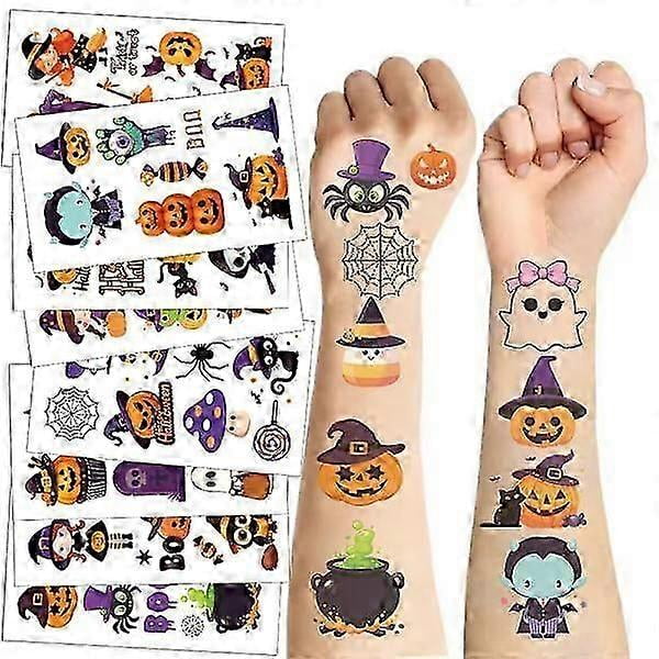 Children's Halloween Tattoos - 10 sheets of Halloween tattoos for boys and girls, Halloween decoration gifts Halloween series (10 pieces/pack)