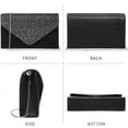 thumbnail image 4 of Ladies Frosted Satin Evening Clutch Purse Bag Crossbody Handbags Party Prom Wedding Envelope, 4 of 6
